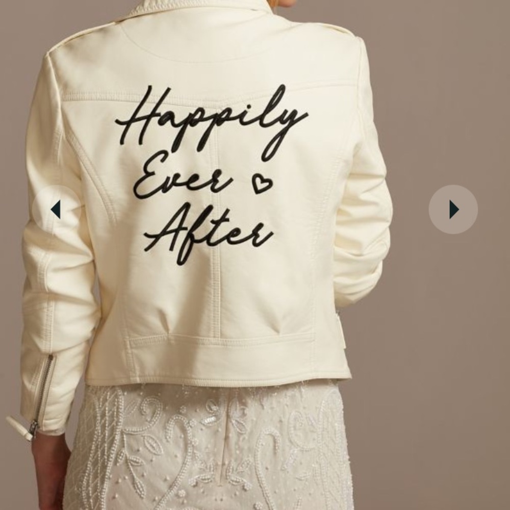 Happily Ever After vegan leather moto jacket